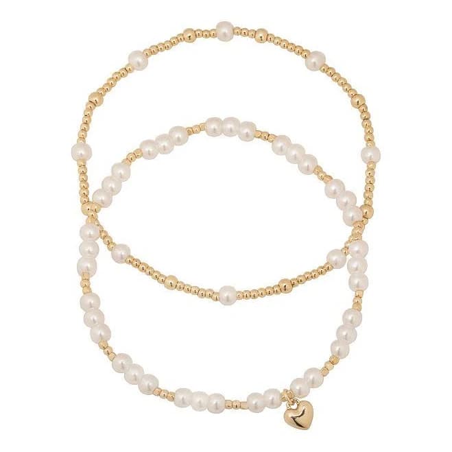 LC Lauren Conrad Simulated Pearl Beaded Bracelet Set