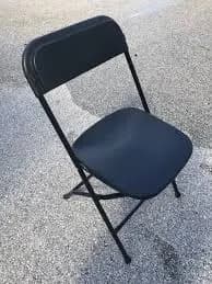 Black Plastic Folding Chair