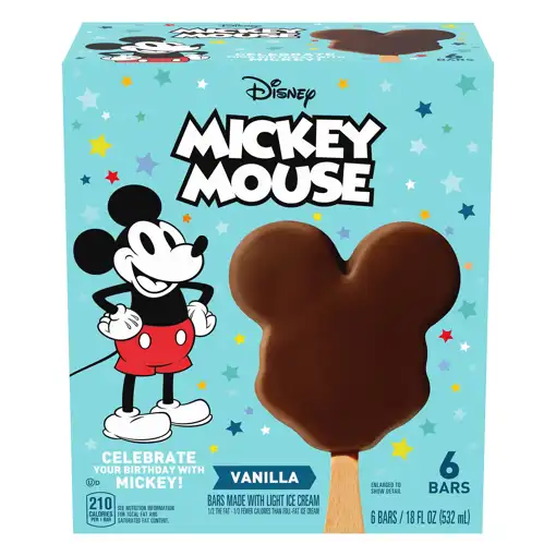 Disney Vanilla Ice Cream Bars 6 Pack