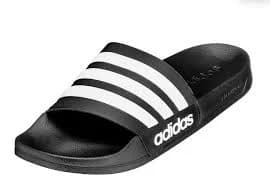 adidas Adilette Men's Slide Sandals Black White Size 9 Lightweight Comfort