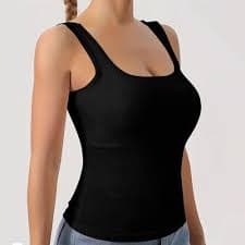 Buy Again Orders My Past Orders, Prime, Built in Bra Tops for Women, Workout Tank Tops Women Built in Bra, Plus Size Cami with Built in Bra, Tube Top Built in Bra,