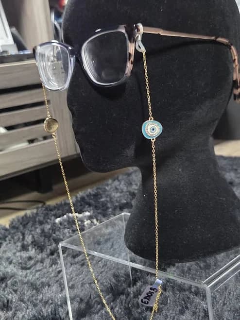 Eyeglass Chain, Beaded Glasses Chain, Evil Eye Charms