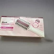 Shark SmoothStyle Heated Comb Straightener + Smoother White Pink All Hair Types