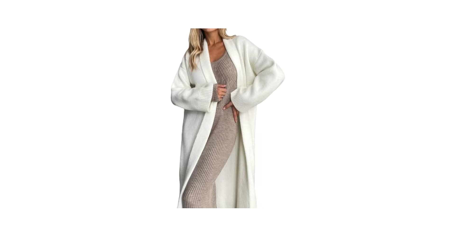 Womens Long Cardigan Sweaters 2024 Oversized Coat Chunky Open Front Knit Maxi Outwear Fall Trendy Coatigan Jacket (US, Alpha, Small, Regular, Regular, Grey) at Amazon Women's Clothing store