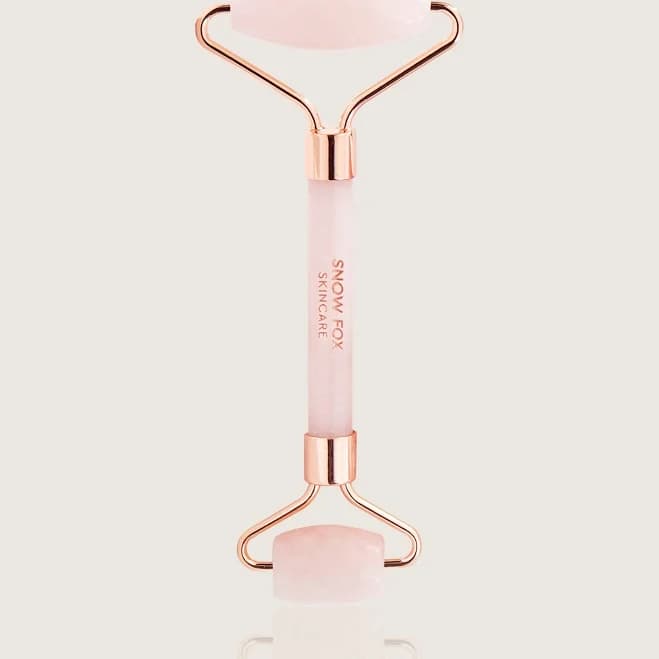 Snow Fox Skincare Hand-Carved Rose Quartz Facial Roller