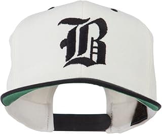 Old English B Embroidered Flat Bill Cap