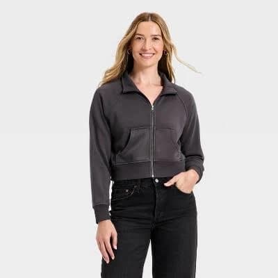 Universal Thread Women's Full Zip Fleece Sweatshirt