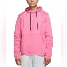 NIKE Sportswear Rare Pink Reflective Nylon Just Do It Logo Hoodie Size Small