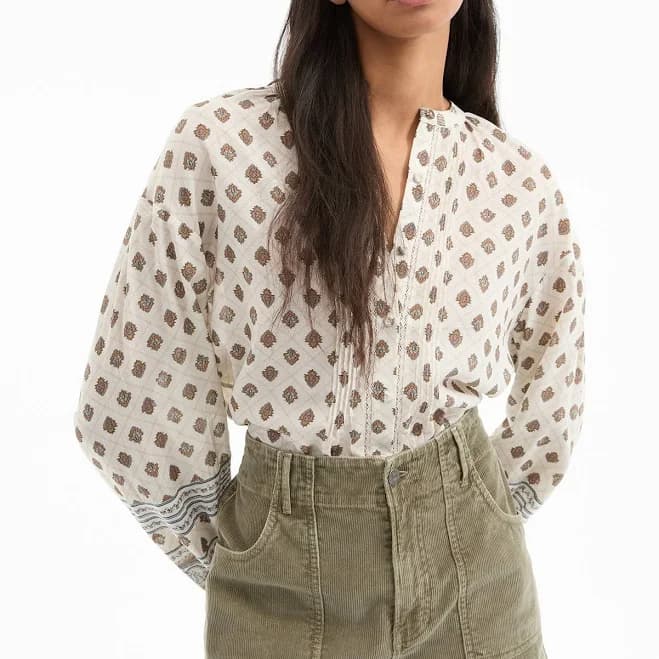 VERONICA BEARD Women's Lollie Button-Front Blouse