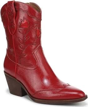 Sam and Libby Women's Flash Block Heel Western Ankle Boots