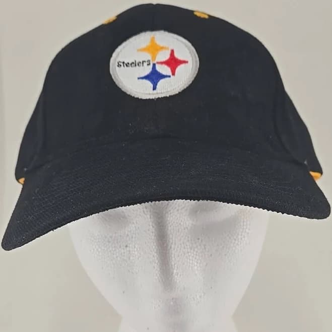 Vintage Pittsburgh Steelers Black/yellow Hat/cap Embroidered Logo Nfl