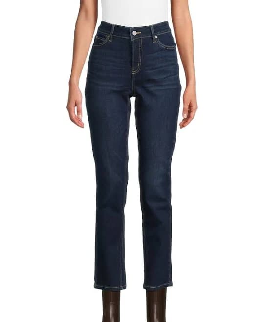 Time and Tru Women's Mid Rise Straight Leg Jeans