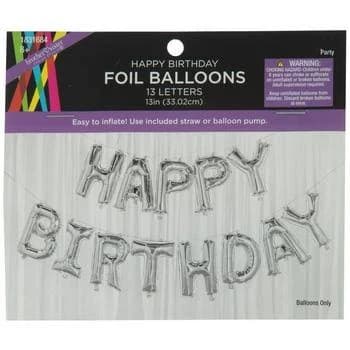 Silver Foil Balloon Banner