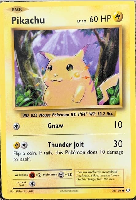 Pokemon Evolutions Pikachu Single Card