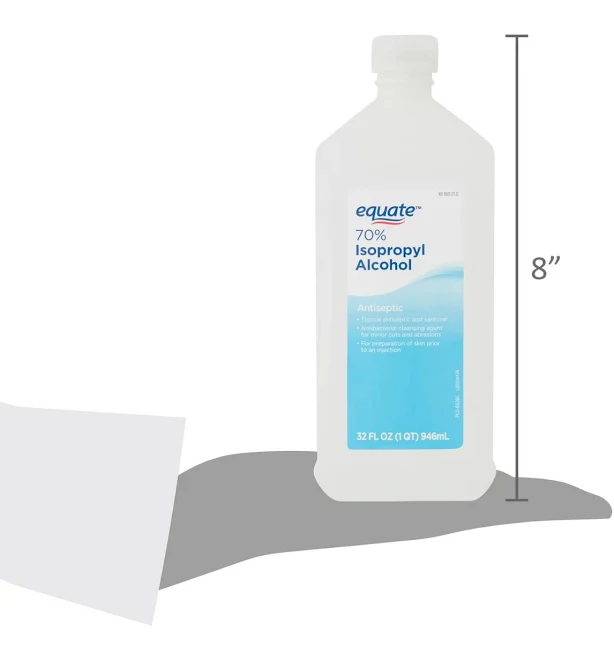 Equate 70% Isopropyl Alcohol Antiseptic, 32 Fl Oz, 2 Pack