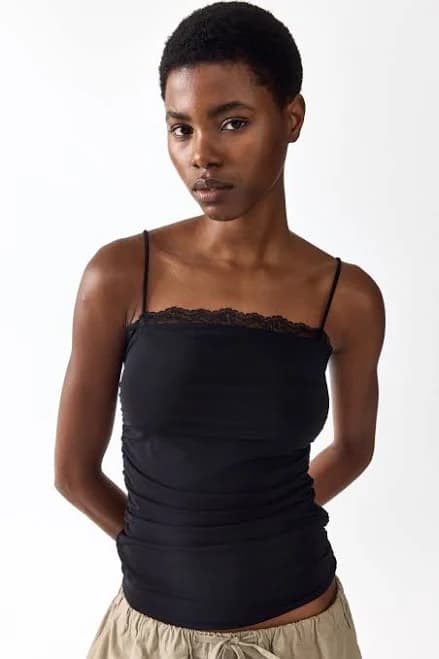 H&M Ladies Lace-Trimmed Camisole Top