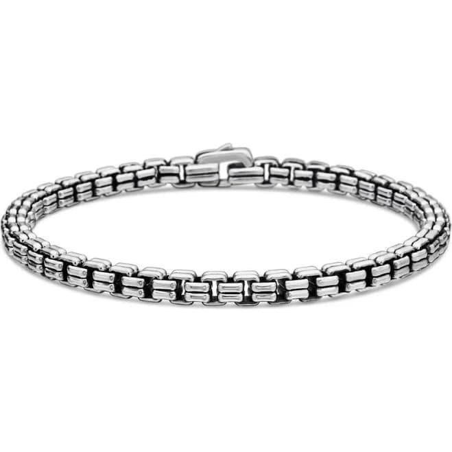 David Yurman Men's Sterling Silver Double Box Chain Bracelet