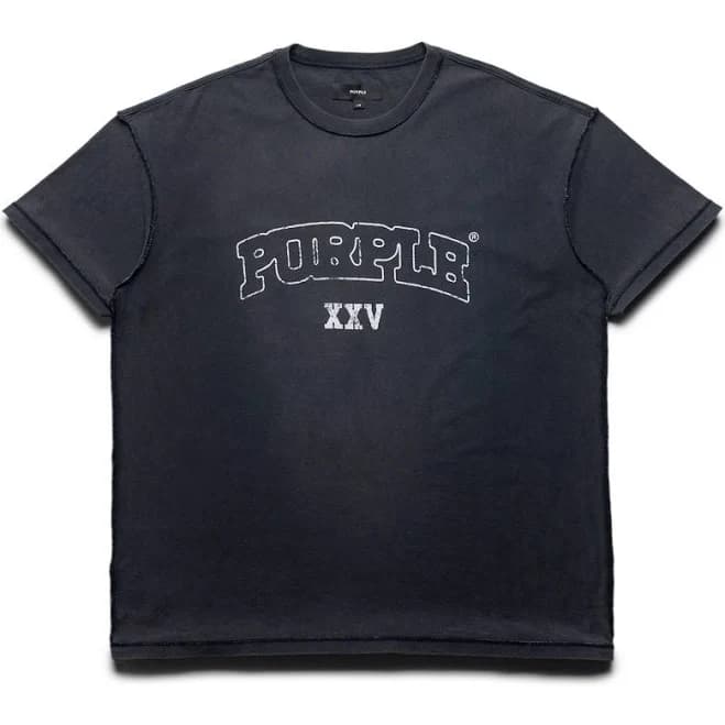 PURPLE BRAND Men's Textured Inside Out Arched Wordmark T-Shirt