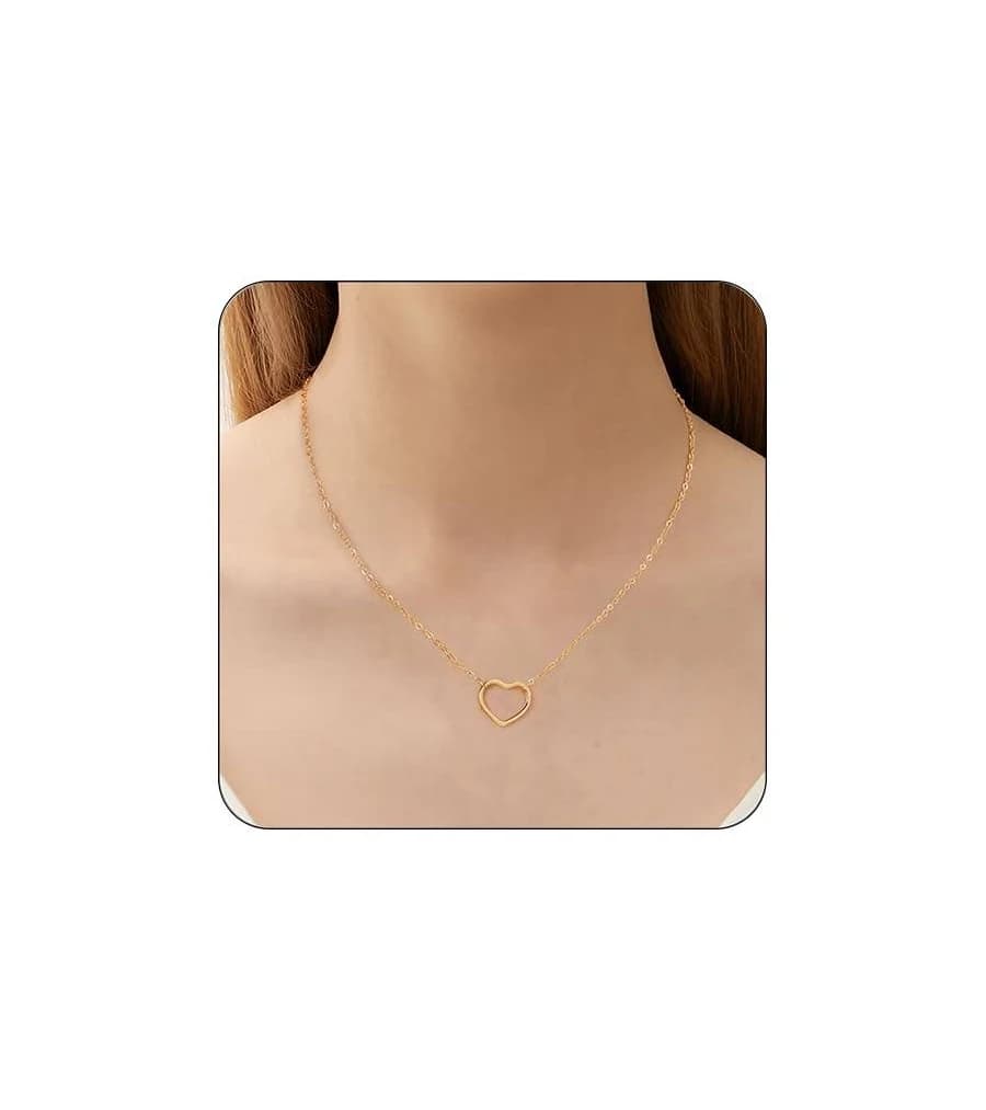 Gold Heart Pendant Necklace