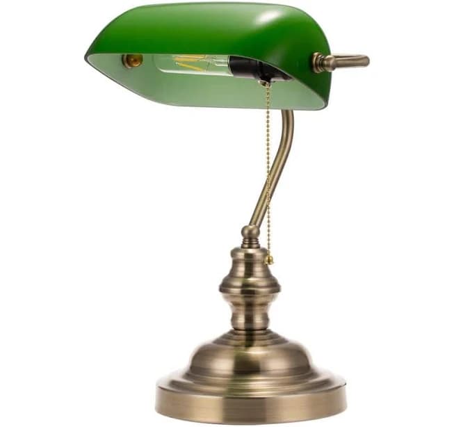 YANSUN 1-Light Traditional Bankers Desk Lamps