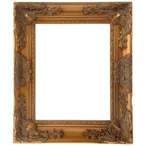 Antique Gold Wood Open Frame