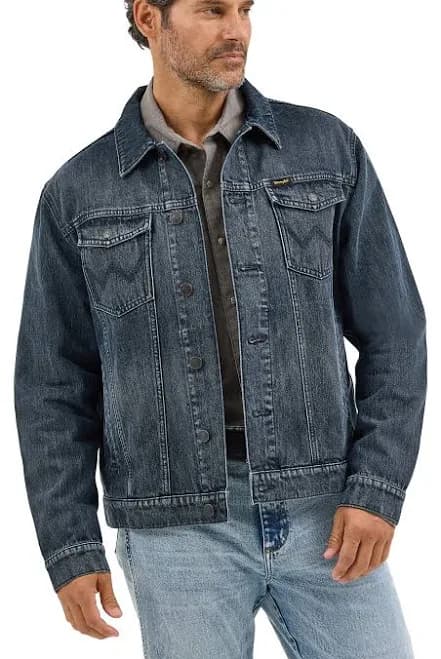 Wrangler Retro Denim Jacket for Men - Blue/Black