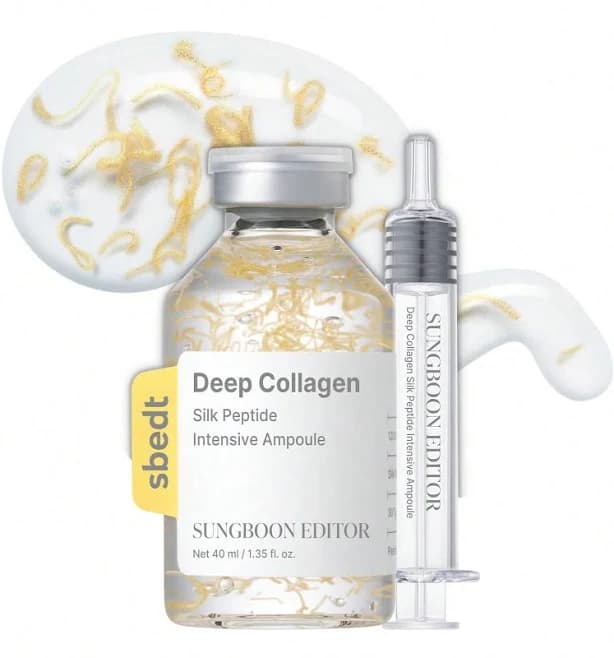 SUNGBOON EDITOR Deep Collagen Silk Peptide Intensive Lifting Ampoule | Korean Anti-Aging Serum For Face With Collagen & Peptide | Skin Tightening &