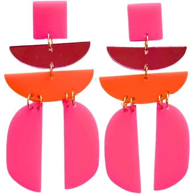 Swanky Designs Women's Geometric Dangle Earrings