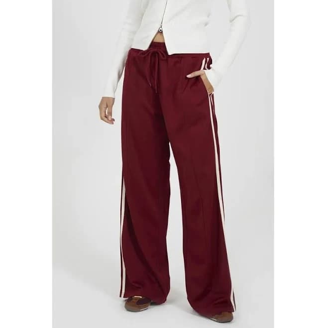 Women's Wide Leg Joggers with Side Stripe