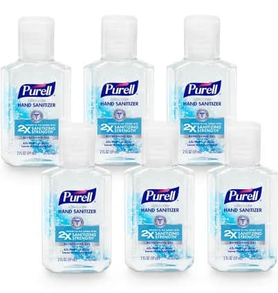 Purell Advanced Hand Sanitizer Refreshing Gel Clean Scent 2 fl oz Travel Size Flip Cap Bottle (