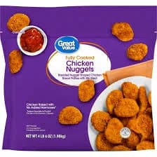 Great Value Fully Cooked Breaded Chicken Nuggets