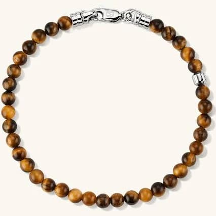Mejuri Men's Tiger Eye Beaded Bracelet