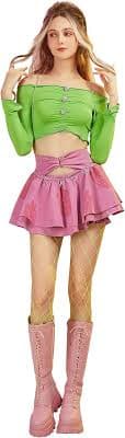 Womens Mini Skirt Flora Y2K Ruffle Skirt High Waist Lebanon | Ubuy