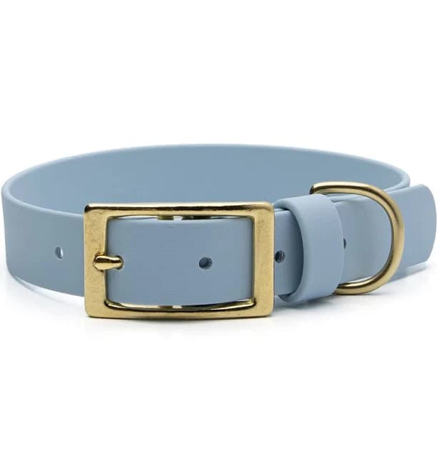 Vivid Canine Waterproof Buckle Dog Collar Pastel Blue BioThane