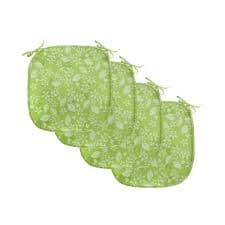Amazon.com: Lunarable Green Chair Seating Cushion Set of 4, Flourishing Spring Flowers Fresh Summer Meadow Themed Graphic Flora Print, Seat Pads for Office with Anti-Slip Backing, 16"x16", Apple Green Pale Green :