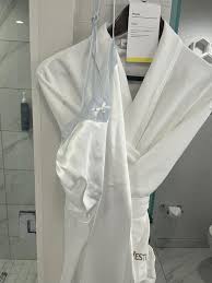 Linea Donatella 'Mrs' Satin Wrap Bridal Robe, Chemise Nightgown Set - Macy's