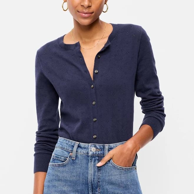 Old Navy Women's Sosoft Lite Cropped Crew-Neck Cardigan