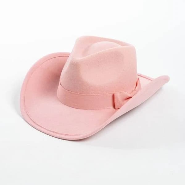 Wool Felt Western Cowboy Hat with Ribbon Band
