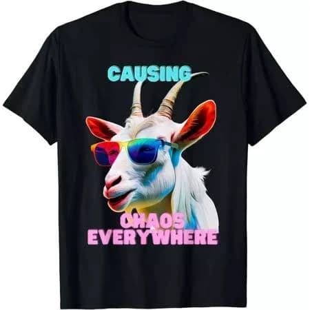 Gildan Funny Crazy Goat T-Shirt