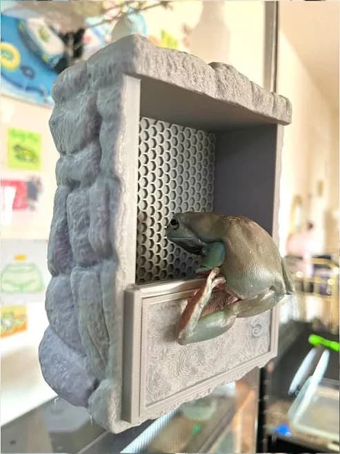 MAGNETIC Personalized Rock Texture Feeder for Gecko, frogs, and small reptiles