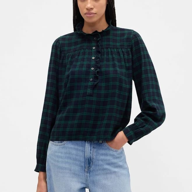 Gap Women's Oversized Ruffle Top