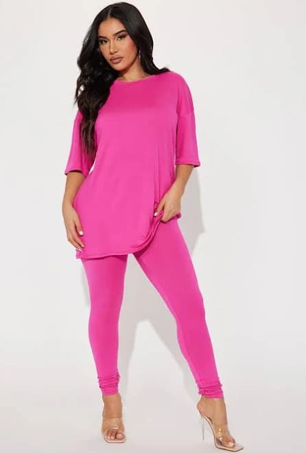 Fashion Nova Short Sleeve T-Shirt Pant Set