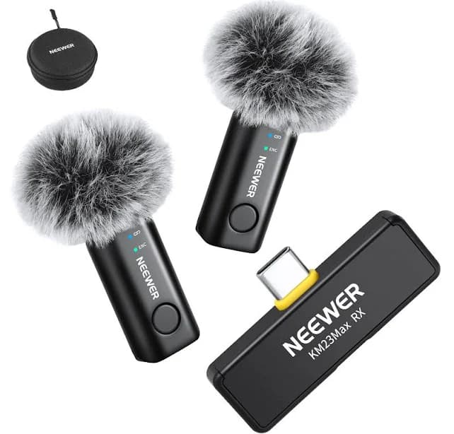 Neewer KM23 Max Wireless Clip On Lavalier Microphone