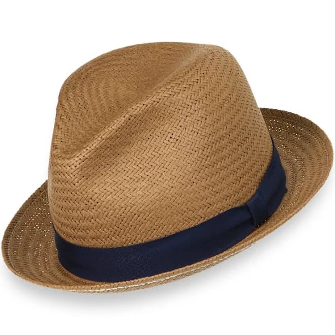 Straw Fedora with Ribbon Band
