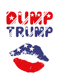 Dump Trump Kissing Lips' Poster, picture, metal print, paint by Timo Vorwald | Displate