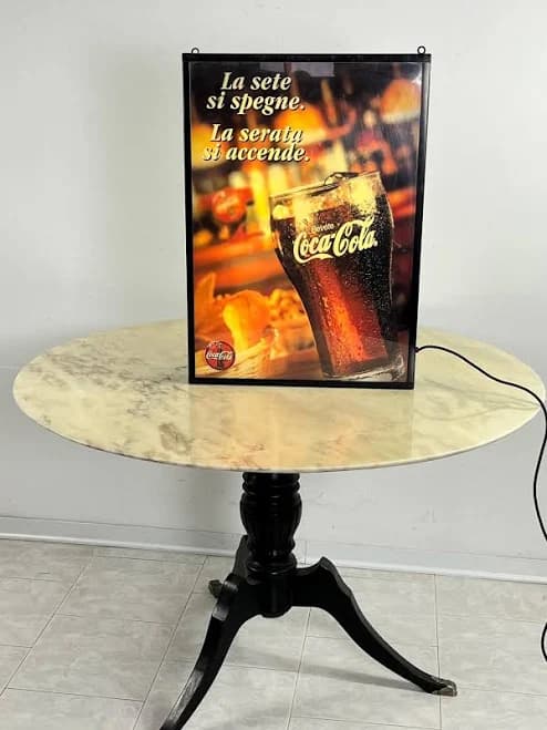 Vintage Backlit Coca Cola Advertising Panel 80s