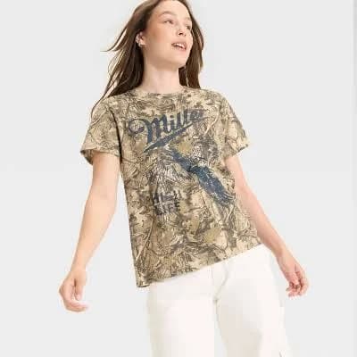 Miller Women's Pheasant Camouflage Graphic T-Shirt