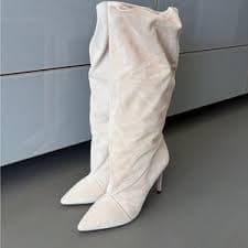 IRO | Shoes | Nib Revolve Iro Paris Bailey Slouch Boot In Light Khaki Suede Fr 39 Us 8 | Poshmark
