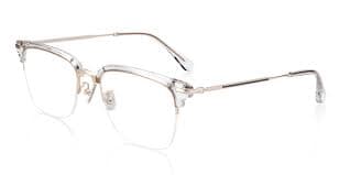 Crystal on Gold Rectangle Glasses incl. $0 High Index Lenses with Adjustable Nose Bridge – JINS