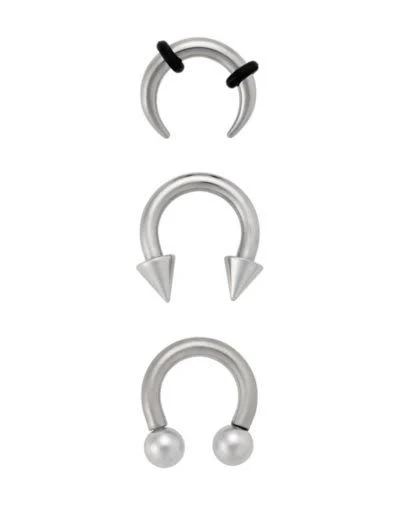 Spencer's 3-Pack Silver-Plated Titanium Horseshoe Septum Rings